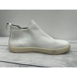 Rothy's Womens Bright White Knit Slip On High Top Ankle Chelsea Boots US Size W9